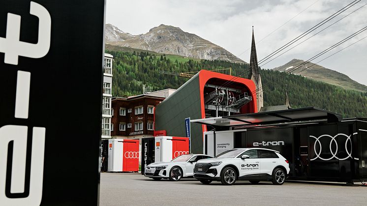 Audi leverer elbiler og chargin hubs ved WEF i Davos