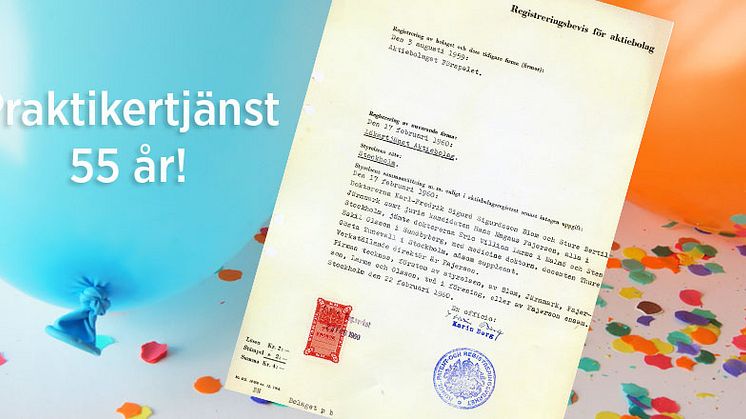 Hipp hurra – i år fyller Praktikertjänst 55 år