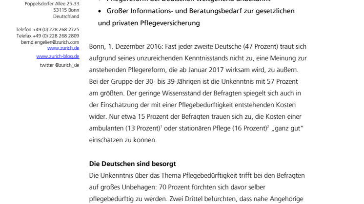 Beim Thema Pflege trifft Ahnungslosigkeit auf Unbehagen