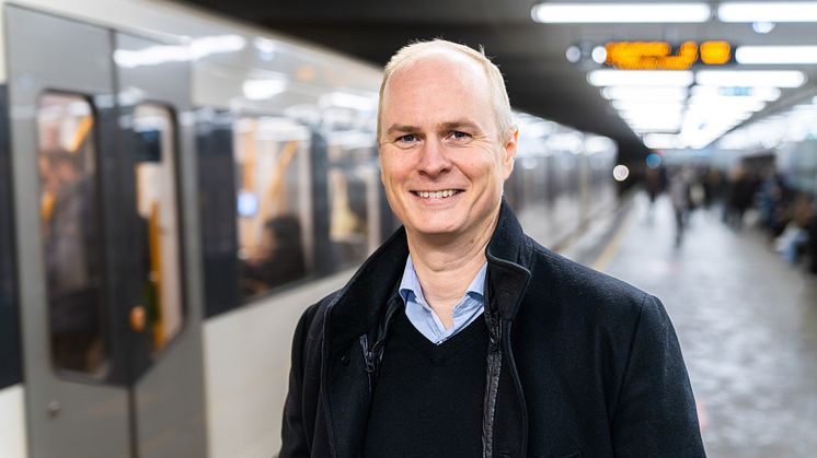 Christian Skaug skal lede Sporveiens store T-banesatsing. Han tiltrer stillingen som konserndirektør i Sporveien T-banen senest 1. juli. FOTO: Christian Loennechen/Sporveien