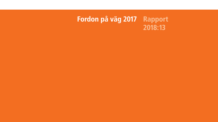 Rapport: Fordon på väg 2017