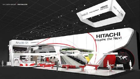 「InnoTrans 2016」の日立ブース(イメージ)
