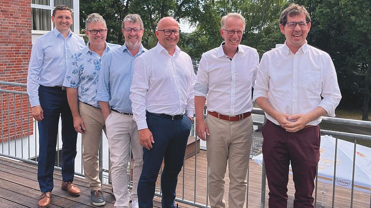 Der Vorstand der RAL Gütegemeinschaft Gebäudereinigung e.V. (v.l.n.r.): Oliver Majowski, Christian Knoll, Klaus Schardt, Roman Großmann, Richard Föhre und Sven Müller-Winter.