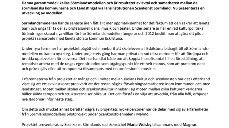 Professionell barn- och ungdomskultur i pilotprojekt