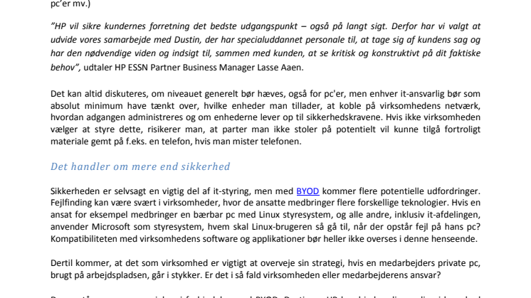 Bring Your Own Device: Alle taler om BYOD
