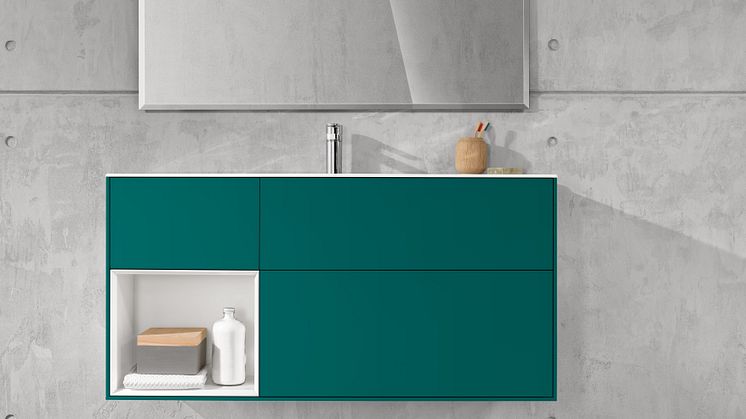 De nye Finion produkter til badeværelset fra Villeroy & Boch har integrerede smarte funktioner som trådløs opladning af smartphones og intelligente lyd- og lysfunktioner.