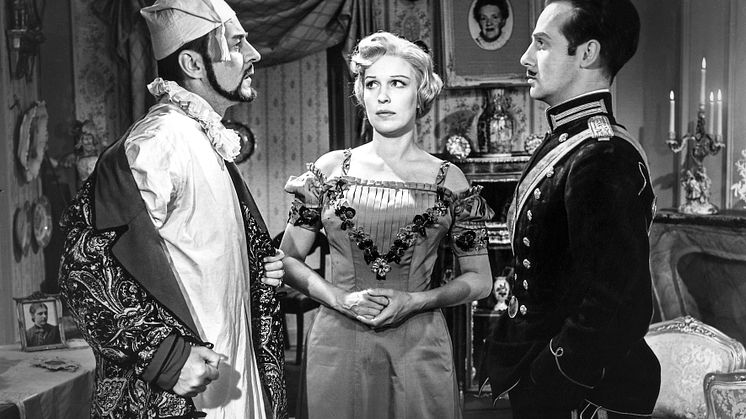 Sommarnattens leende, Gunnar Björnstrand, Eva Dahlbäck och Jarl Kulle