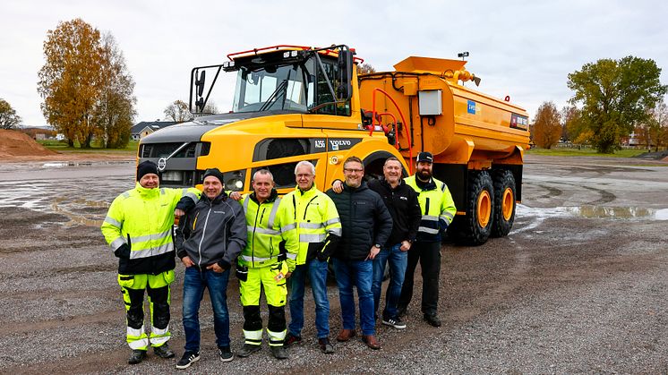 Gruppen vid demonstrationen i Borlänge