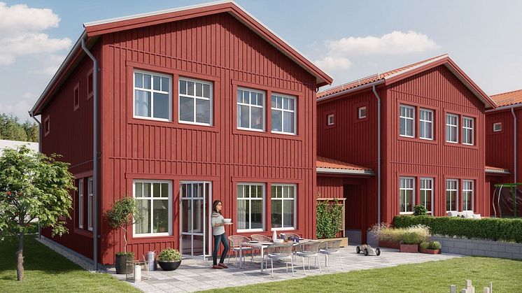 Brf Sara Lisas väg 2 - 3D-bild av baksidan