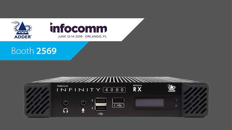 The ADDERLink INFINITY 4000 Series - the world's first dual-head high performance 4K IP KVM matrix over a single fiber
