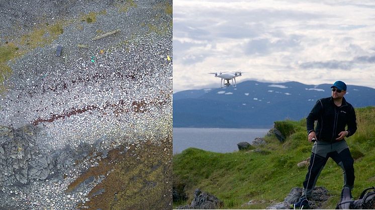 Luftdrone plastkartlegging