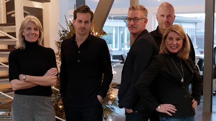 Från vänster: Marie Schnell Carlén, Ludvig Ehrenstråhle, Niklas Zhovnartsuk, Petteri Lillberg, Christina Wihlner Lentell