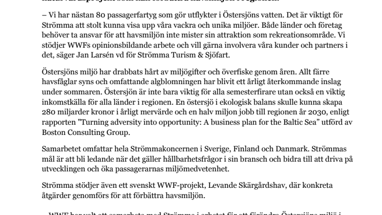 Strömma och WWF samarbetar för att rädda Östersjön