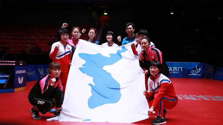 The unified korean team in Halmstad.