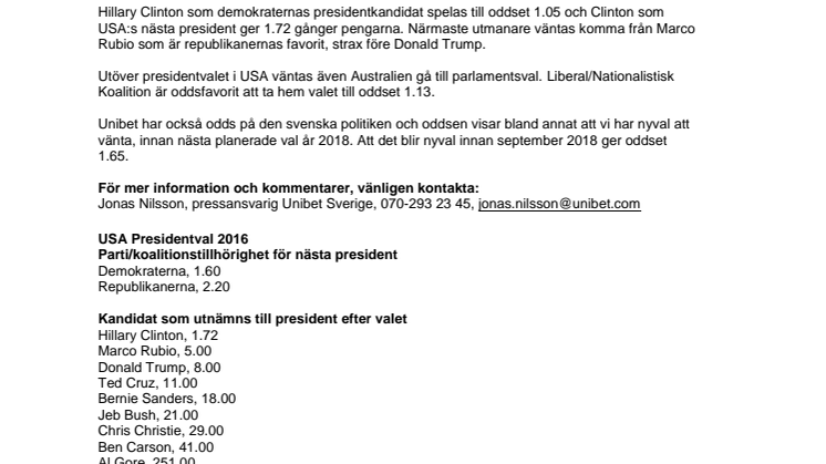 Det här händer i politikens värld 2016
