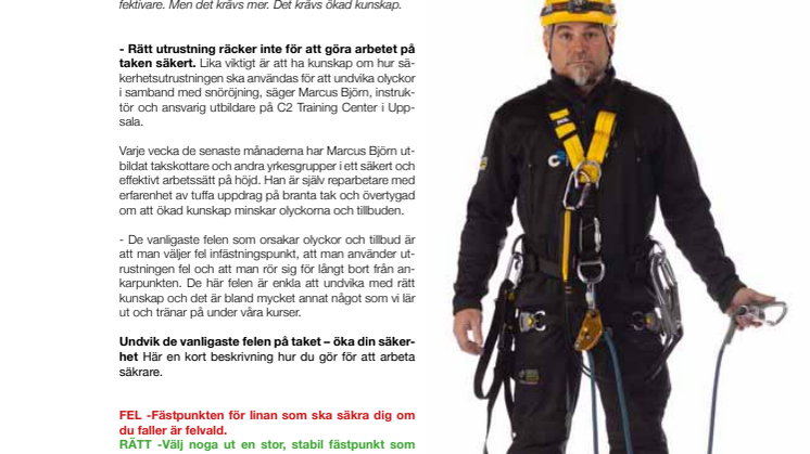 Falsk säkerhet på taken