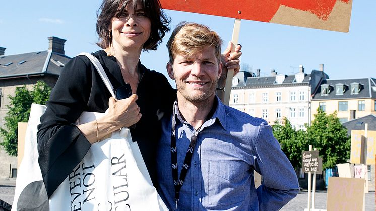 CPH STAGE 2018. Ellen Hillingsø og festivalleder Morten Krogh. Fotograf Frida Gregersen