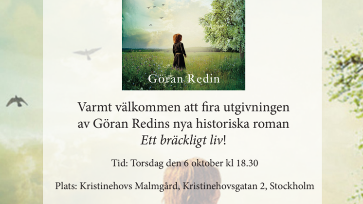 Inbjudan till bokrelease av Ett bräckligt liv!