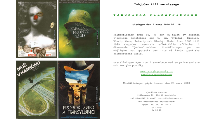 TJECKISKA FILMAFFISCHER