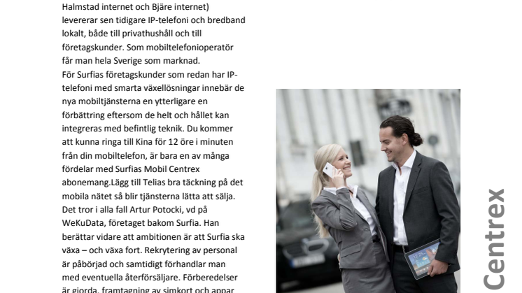 Surfia godkänd operatör i Telias mobilnät