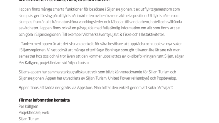 SILJANSBYGDENS EGEN APP ÄR HÄR!
