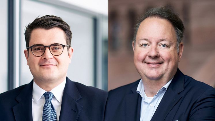 v.l.n.r.: Tobias Dauth, Rektor der HHL, und Jürgen Meffert, Vorsitzender des Aufsichtsrats der HHL (© HHL/Daniel Reiche)