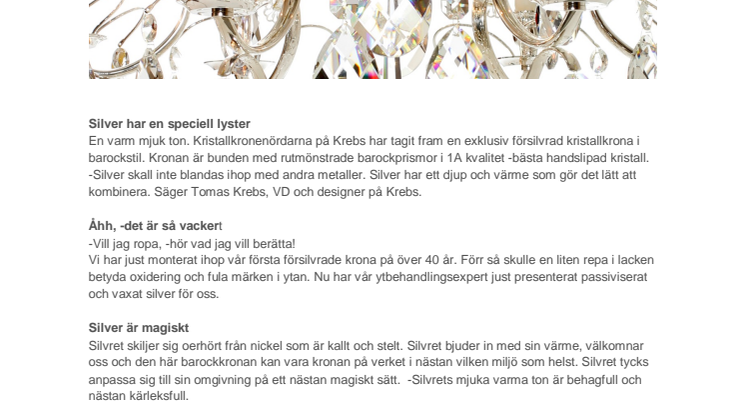 Silver -en varmare barock