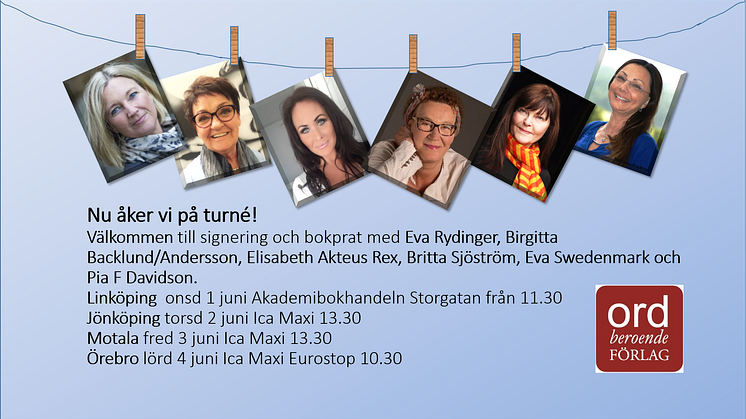 Träffa Eva Rydinger, Birgitta Andersson-Backlund, Britta Sjöström, Eva Swedenmark och Pia F Davidson.