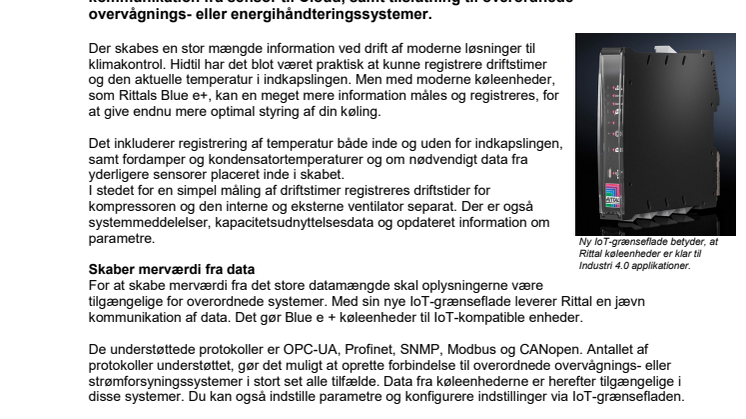 Nyt IoT interface til klimakontrol
