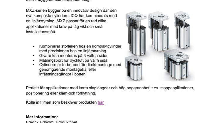 ​SMC:s nya kompaktslidbord MXZ