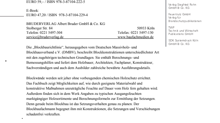 Blockbaurichtlinie 