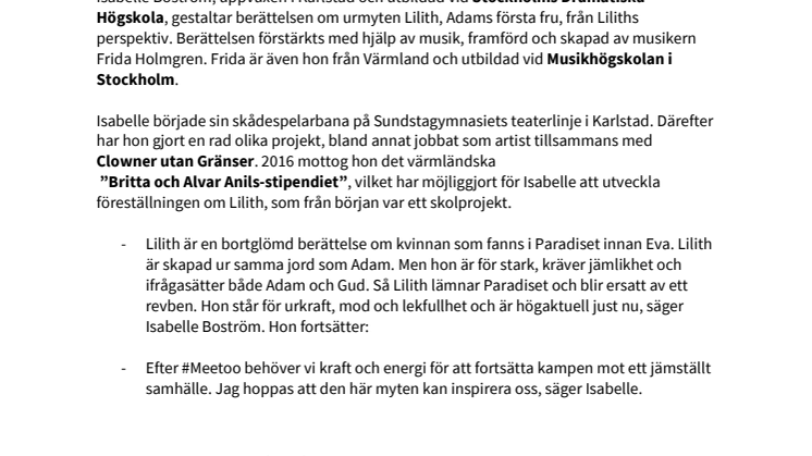 Lilith - ett feministiskt hejarop! 