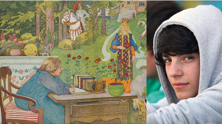 I sagans värld, illustration t.v. av Gerda Tirén.