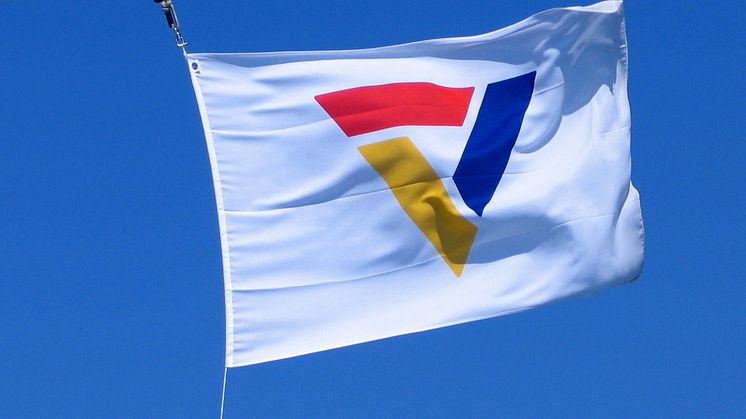Scandlines-logo på flag