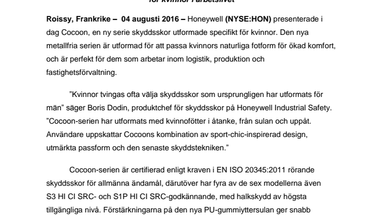 Honeywell presenterar skyddsskor utformade för kvinnor