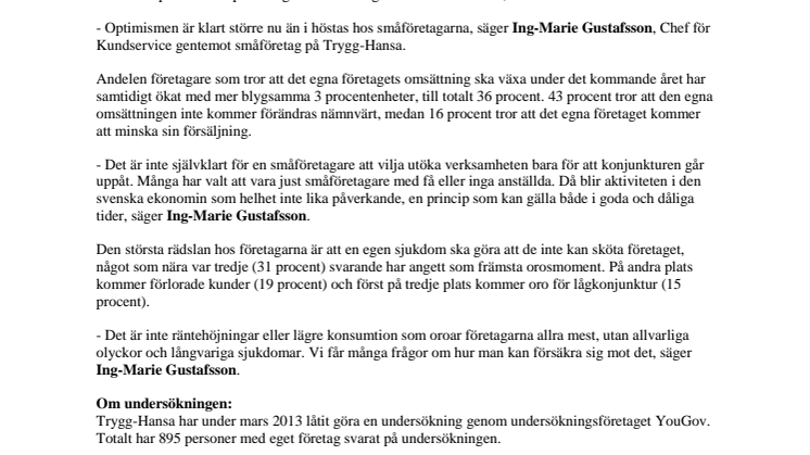Småföretagare tror mer på Sveriges ekonomi än egen tillväxt 