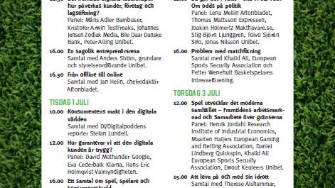 Unibets program i Almedalen