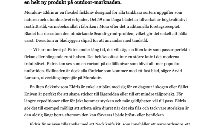 Eldris äntligen här