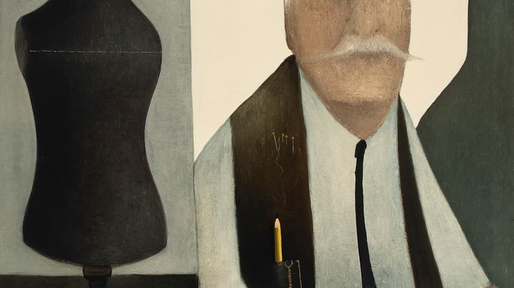 Albert Bertelsen: "Skrædderen". Signeret Albert 73. Olie på lærred. 81 x 100 cm. Vurdering: 50.000 kr.