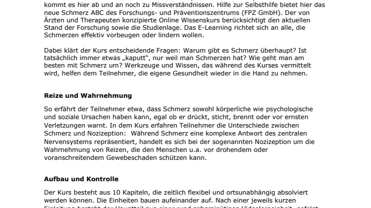 Wenn es weh tut: Geheimtipp Schmerz ABC - Wissen contra Mythen