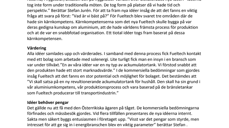 Nya idéer räddar företaget