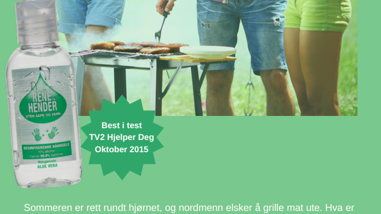 Tenker du på håndhygiene når du griller mat ute?