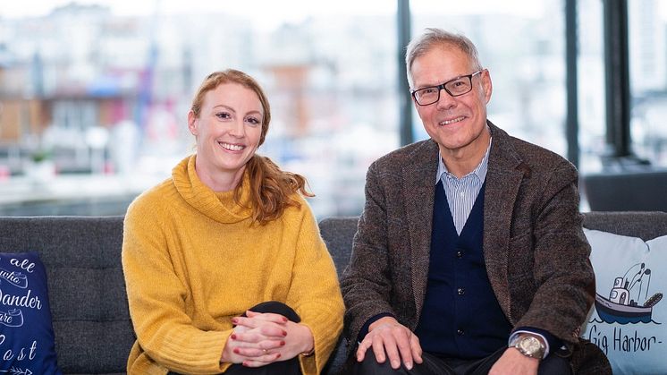 Therese Lindblom, elektroingenjör och Lennart Brunnberg, mekanikingenjör på Berotec.