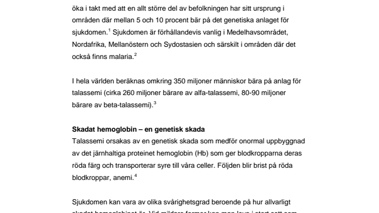 Fakta om talassemi 