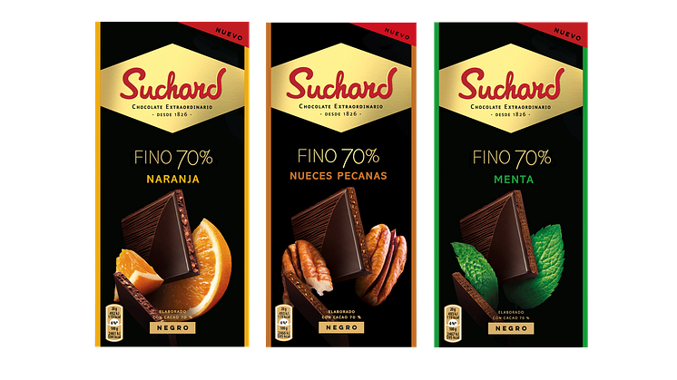 Suchard refuerza su apuesta por el chocolate negro con una nueva gama de tabletas finas con un 70% de cacao