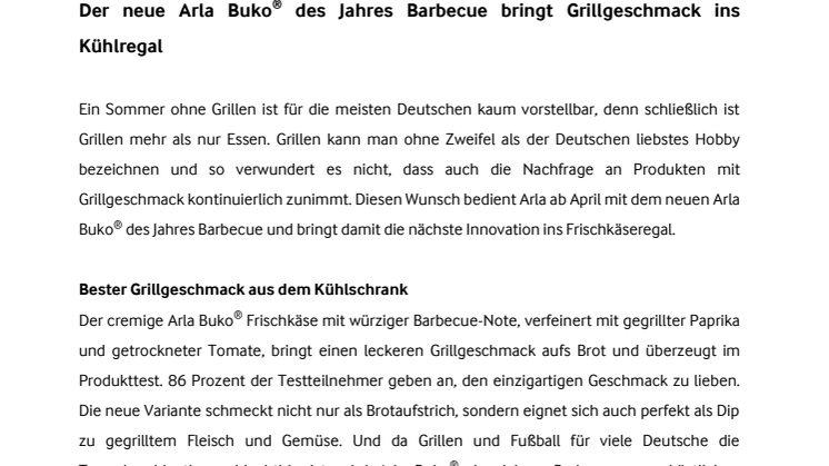 Arla® Buko des Jahres Barbecue_Fachpresse
