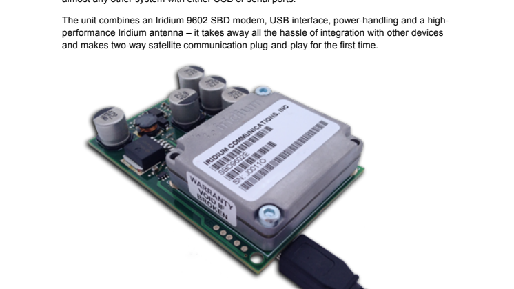 THE ROCKBLOCK – A LOW COST TWO-WAY SATELLITE MODULE
