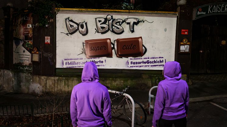 Scho(c)kierende Milka Aktion – zarte Worte braucht der Grant