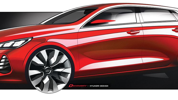 En av skissene til nye Hyundai i30