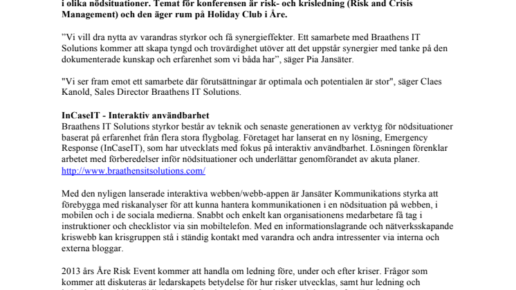 Nytt samarbete om incidenthantering och kriskommunikation